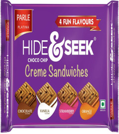 Parle Hide & Seek Choco Chip Creme Sandwich Biscuits, 400g Pouch (Free World Wide Shipping)