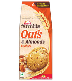 Sunfeast Farmlite Oats with Almonds cookies Biscuits, 150g (Free World Wide Shipping)