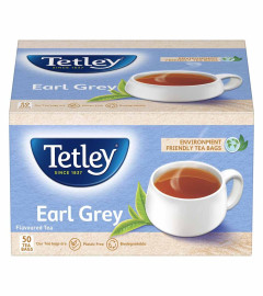 Tetley Earl Grey, Flavoured Tea, Rich Assam Blend, 50 Tea Bags, 100g (2gx50) (Free World Wide Shipping)