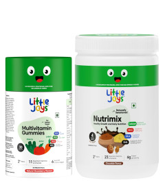 Little Joys Immunity Booster Kit for Kids (2-6 years) | Nutrimix Powder 300g & Multivitamin Gummies (30 Day Pack) | Ragi, Bajra, Almonds & Multivitamins | Improves Immunity, Strength & Energy ( Free Shipping worldwide )
