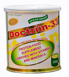 DOCTRIIN-33-CHOCOLATE Flavour : PROVIDES COMPLETE AND BALANCED NUTRITION FOR ALL AGES - 200 Gms Tin ( Free Shipping worldwide )