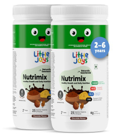 Little Joys Nutrimix Nutrition Powder for Kids (2-6 Years) |No White Sugar |Chocolate Flavour | With Ragi, Bajra, Jaggery, Dates, Almond & Walnuts | 100% Vegetarian | Pack of 2, 400g each ( Free Shipping worldwide )