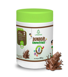 Lifespan Nutrition Milk Powder for Kids, Drink Supplement Powder for Growing Children, Supports Height & Muscle Strength, Brain Development, Improve Focus & Imunity, Enhance Cognition-Chocolate, 200gm ( Free Shipping worldwide )