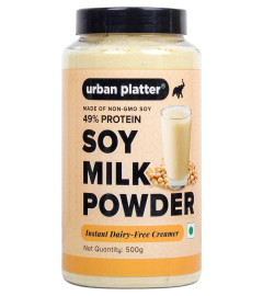 Urban Platter Soya Milk Powder, 500g [Plant-Based/Milk Alternative, Non-GMO & 49% Protein] ( Free Shipping worldwide )