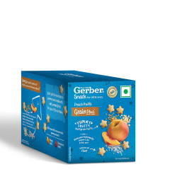 GERBER Snacks - Peach Puffs | Yummy Nutritious Snack For Little Ones