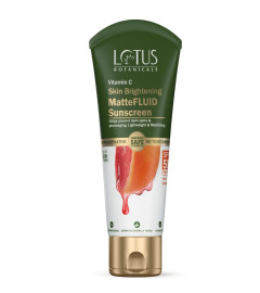 LOTUS BOTANICALS All Vitamin C Skin Brightening Mattefluid Sunscreen |Spf 50 | Pa+++ 75gm
