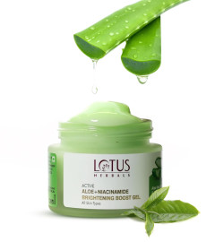 Lotus Herbals Active Aloe + Niacinamide Brightening Boost Gel 50 gm - free shipping