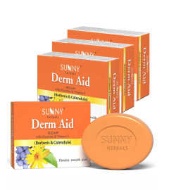 Sunny Herbals Derm Aid Soap 75 gm (Pack of 4)