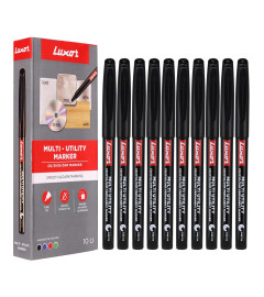 Luxor Fine CD/DVD/OHP Marker - Pack of 20, Black Colour