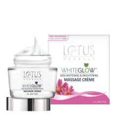 Lotus Herbals Whiteglow Skin Whitening And Brightening Massage Creme, 60g - free shipping