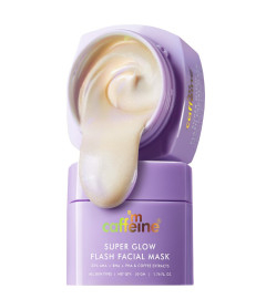 mCaffeine Super Glow Flash Facial 25% AHA+BHA+PHA Face Mask 50 g