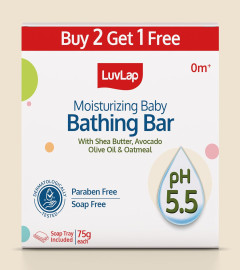 LuvLap Moisturizing Baby Bathing Bar Baby soap 75 g (Pack of 3)