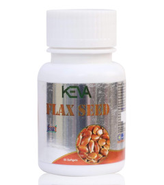Keva Flax Seeds Softgels - An Ayurvedic Safe Product (60 Softgel) - free shipping