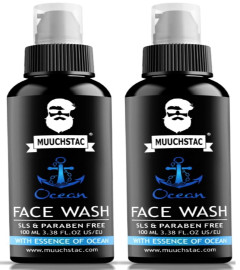 Muuchstac Ocean Face Wash for Men Multi-Action Formula (2x100 ml) - free shipping
