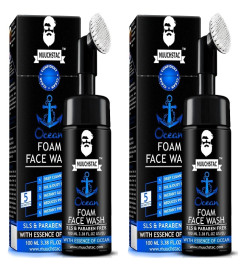 Muuchstac Ocean Foam Face Wash for Men 100ml (pack of 2) free shipping