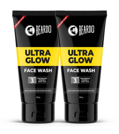 Beardo Ultraglow Face Wash for Men 100g x 2 pack - free shipping